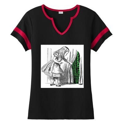 Alice In Matrix Ladies Halftime Notch Neck Tee