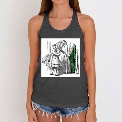 Alice In Matrix Women's Knotted Racerback Tank