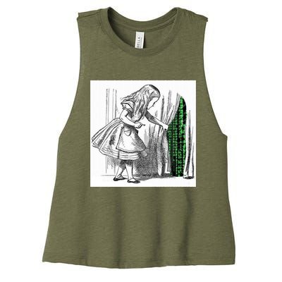 Alice In Matrix Women's Racerback Cropped Tank