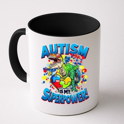 Autism Is My Superpower Dinosaur Autism Awareness 2025 Mug