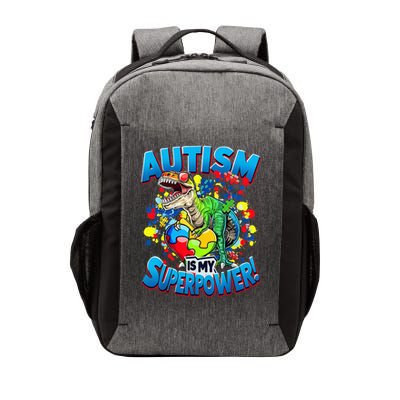 Autism Is My Superpower Dinosaur Autism Awareness 2025 Vector Backpack