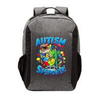 Autism Is My Superpower Dinosaur Autism Awareness 2025 Vector Backpack