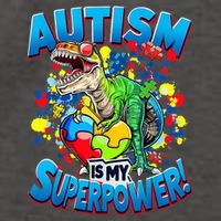 Autism Is My Superpower Dinosaur Autism Awareness 2025 Vector Backpack