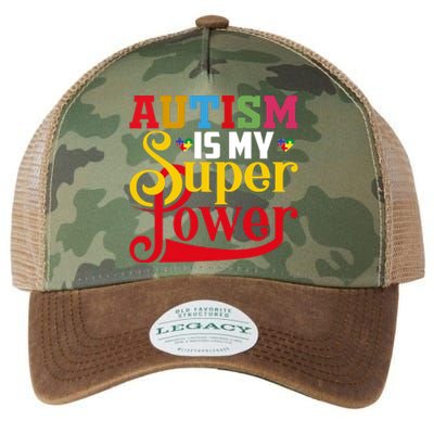 Autism Is My Super Power Autism Awareness Month Gift Legacy Tie Dye Trucker Hat