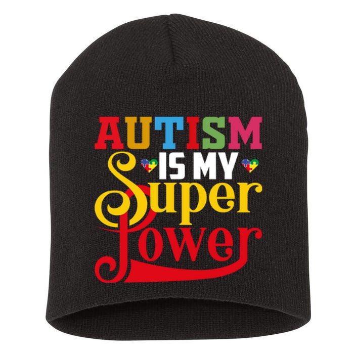 Autism Is My Super Power Autism Awareness Month Gift Short Acrylic Beanie