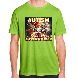 Autism Is My Supper Power Hard Skeleton Meme Oddly Specific Gift Adult ChromaSoft Performance T-Shirt