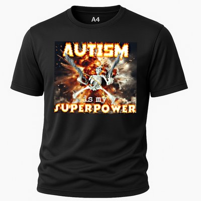 Autism Is My Supper Power Hard Skeleton Meme Oddly Specific Gift Performance Shirt