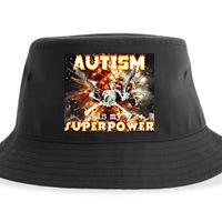 Autism Is My Supper Power Hard Skeleton Meme Oddly Specific Gift Sustainable Bucket Hat
