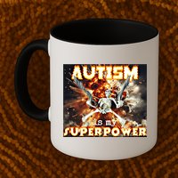 Autism Is My Supper Power Hard Skeleton Meme Oddly Specific Gift Mug