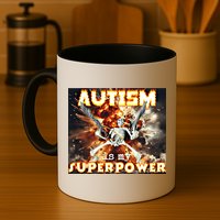 Autism Is My Supper Power Hard Skeleton Meme Oddly Specific Gift Mug