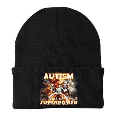 Autism Is My Supper Power Hard Skeleton Meme Oddly Specific Gift Beanie