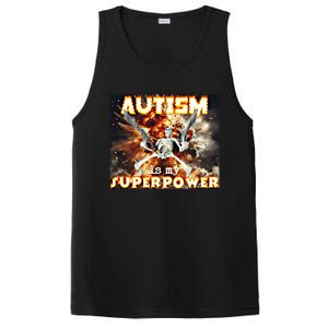 Autism Is My Supper Power Hard Skeleton Meme Oddly Specific Gift PosiCharge Competitor Tank