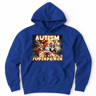 Autism Is My Supper Power Hard Skeleton Meme Oddly Specific Gift Hoodie