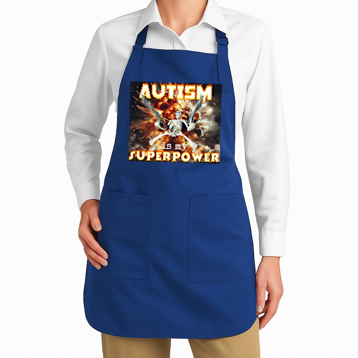 Autism Is My Supper Power Hard Skeleton Meme Oddly Specific Gift Apron