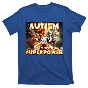 Autism Is My Supper Power Hard Skeleton Meme Oddly Specific Gift T-Shirt