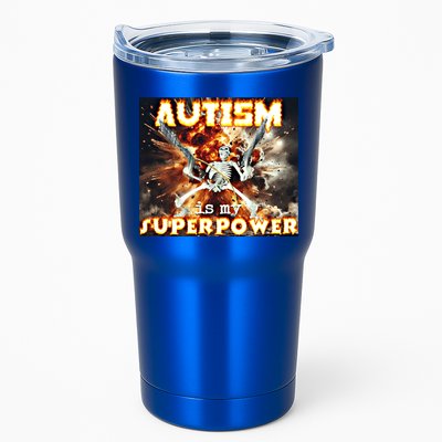 Autism Is My Supper Power Hard Skeleton Meme Oddly Specific Gift Tumbler