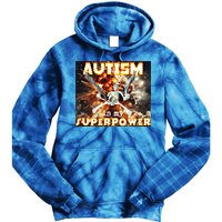 Autism Is My Supper Power Hard Skeleton Meme Oddly Specific Gift Tie Dye Hoodie