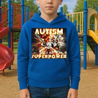 Autism Is My Supper Power Hard Skeleton Meme Oddly Specific Gift Kids Hoodie