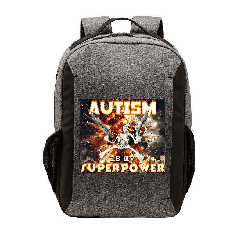 Autism Is My Supper Power Hard Skeleton Meme Oddly Specific Gift Vector Backpack