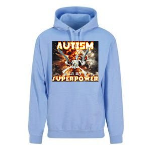 Autism Is My Supper Power Hard Skeleton Meme Oddly Specific Gift Unisex Surf Hoodie