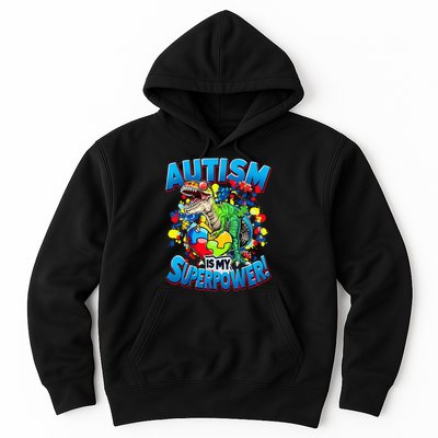 Autism Is My Superpower Dinosaur Autism Awareness 2025 Hoodie