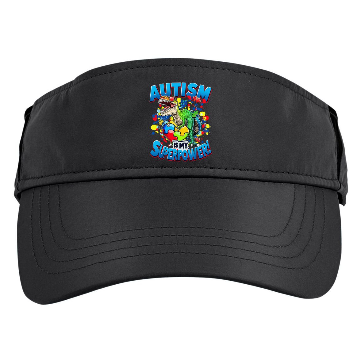 Autism Is My Superpower Dinosaur Autism Awareness 2025 Adult Drive Performance Visor