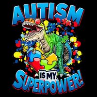 Autism Is My Superpower Dinosaur Autism Awareness 2025 Drawstring Bag