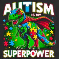 Autism Is My Superpower Autism Awareness 7 Panel Mesh Trucker Snapback Hat