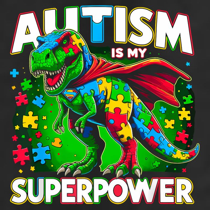 Autism Is My Superpower Autism Awareness 7 Panel Mesh Trucker Snapback Hat