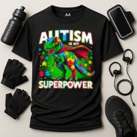 Autism Is My Superpower Autism Awareness Cooling Performance Crew T-Shirt