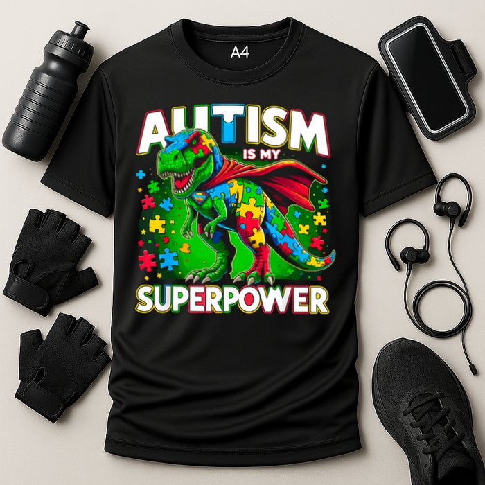 Autism Is My Superpower Autism Awareness Cooling Performance Crew T-Shirt