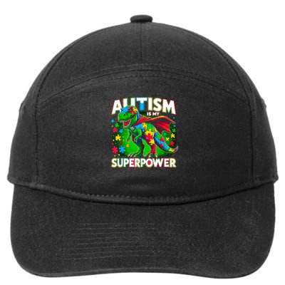 Autism Is My Superpower Autism Awareness 7-Panel Snapback Hat