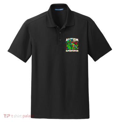 Autism Is My Superpower Autism Awareness Dry Zone Grid Polo