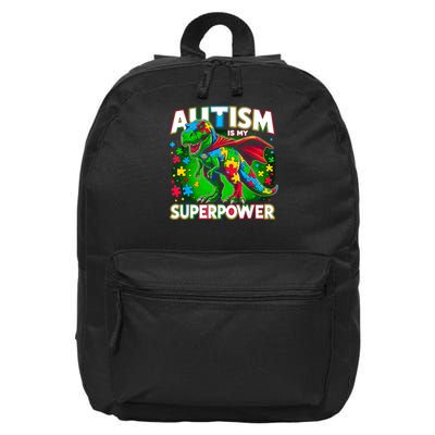 Autism Is My Superpower Autism Awareness 16 in Basic Backpack