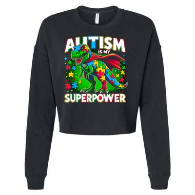 Autism Is My Superpower Autism Awareness Cropped Pullover Crew