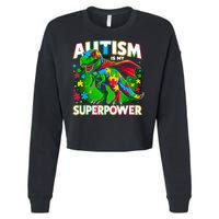 Autism Is My Superpower Autism Awareness Cropped Pullover Crew