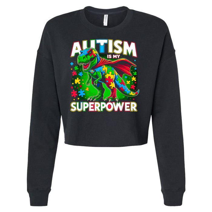 Autism Is My Superpower Autism Awareness Cropped Pullover Crew