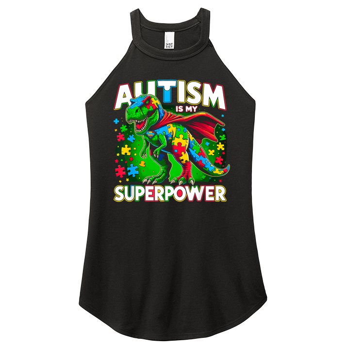 Autism Is My Superpower Autism Awareness Women's Perfect Tri Rocker Tank