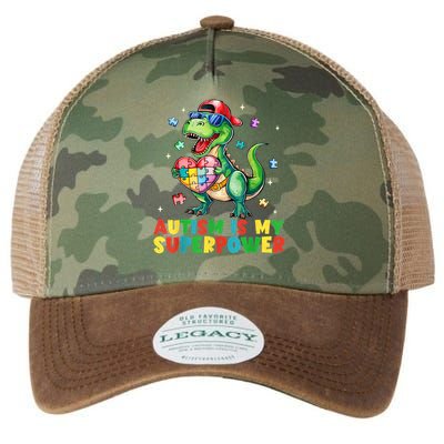 Autism Is My Superpower Funny Autism Awareness Legacy Tie Dye Trucker Hat