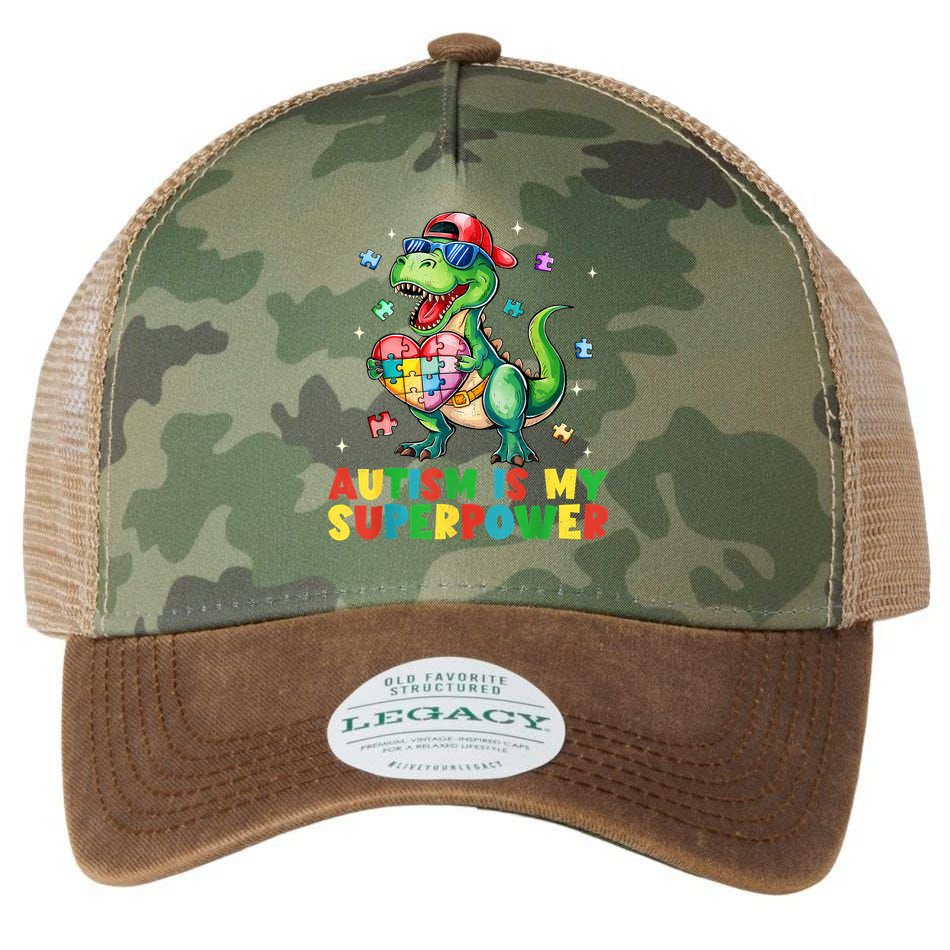 Autism Is My Superpower Funny Autism Awareness Legacy Tie Dye Trucker Hat