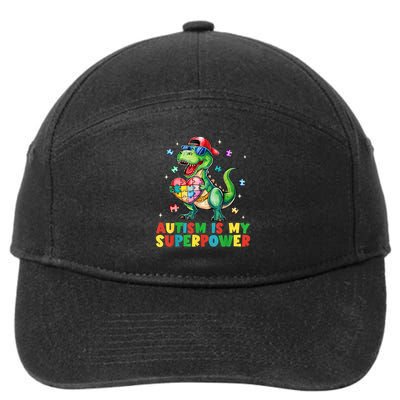 Autism Is My Superpower Funny Autism Awareness 7-Panel Snapback Hat