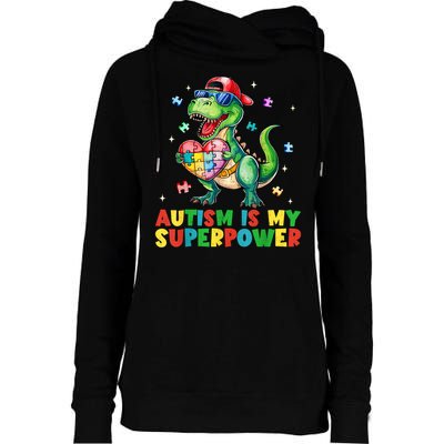 Autism Is My Superpower Funny Autism Awareness Womens Funnel Neck Pullover Hood