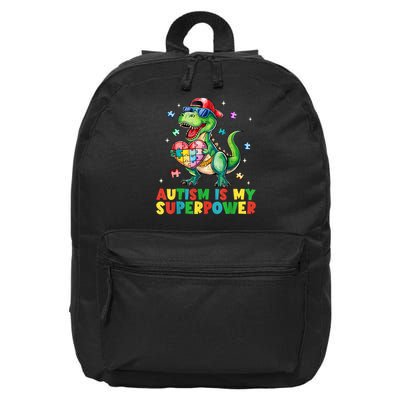 Autism Is My Superpower Funny Autism Awareness 16 in Basic Backpack