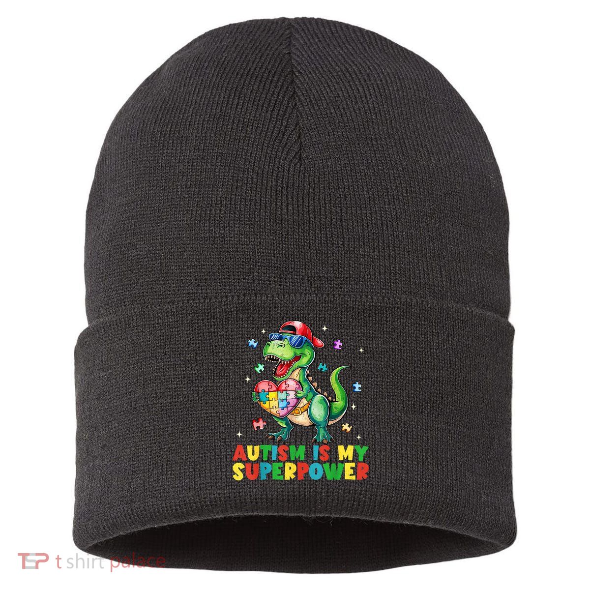 Autism Is My Superpower Funny Autism Awareness Sustainable Knit Beanie