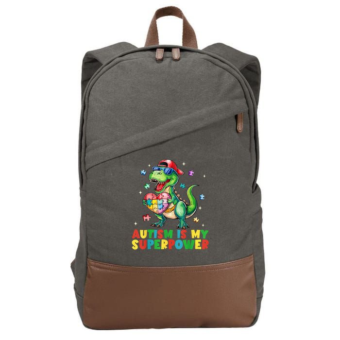Autism Is My Superpower Funny Autism Awareness Cotton Canvas Backpack