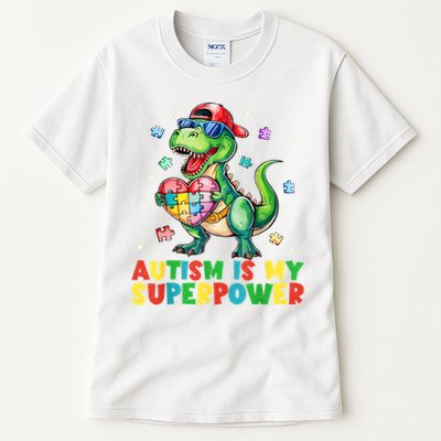 Autism Is My Superpower Funny Autism Awareness Tall T-Shirt