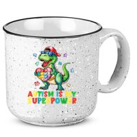Autism Is My Superpower Funny Autism Awareness 15oz Campfire Ceramic Mug