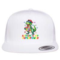 Autism Is My Superpower Funny Autism Awareness Flat Bill Trucker Hat