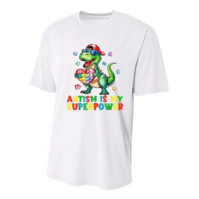 Autism Is My Superpower Funny Autism Awareness Youth Performance Sprint T-Shirt
