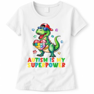Autism Is My Superpower Funny Autism Awareness Womens T-Shirt